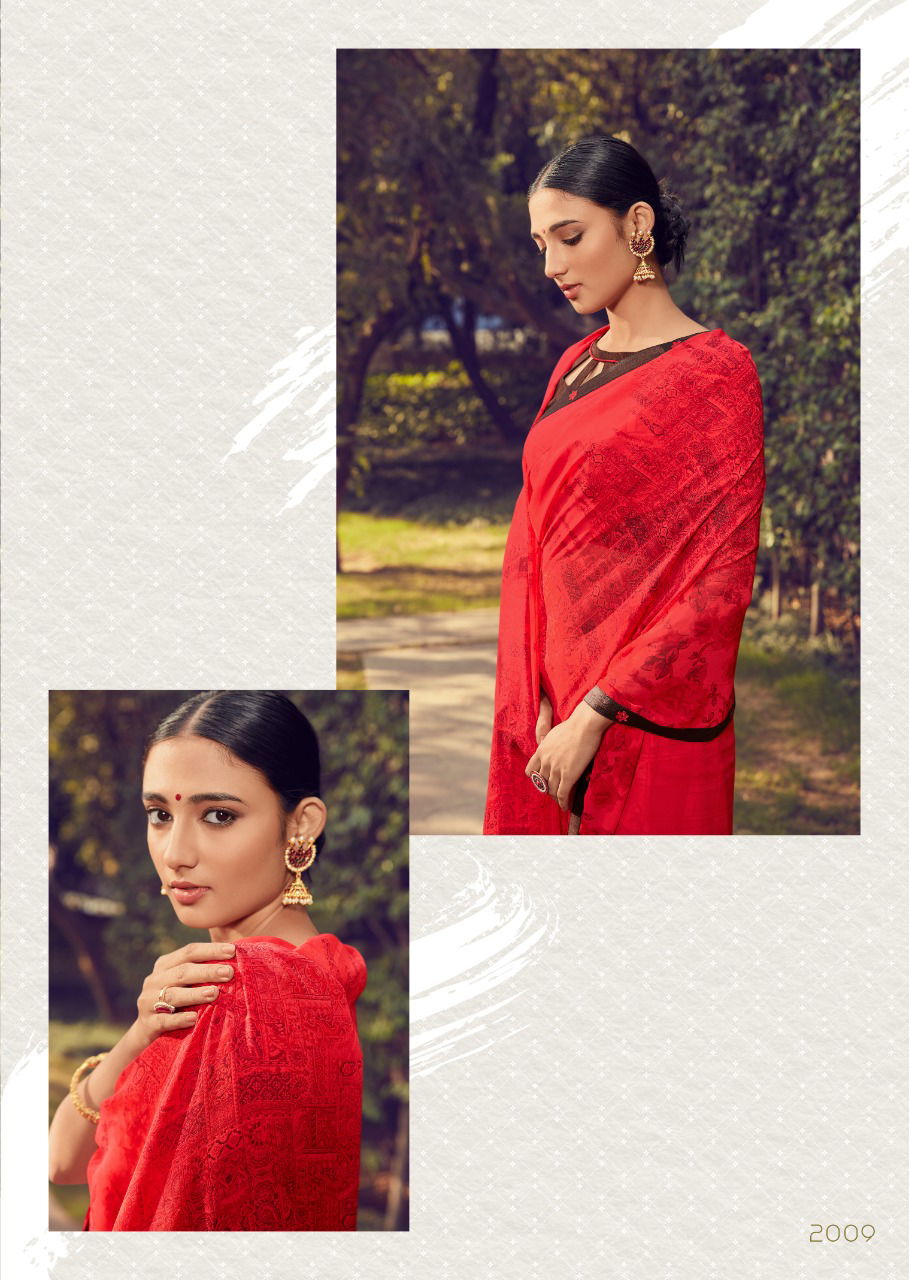 Kashvi Zubaida 2  Latest Fancy Designer Georgette Printed Saree Collection